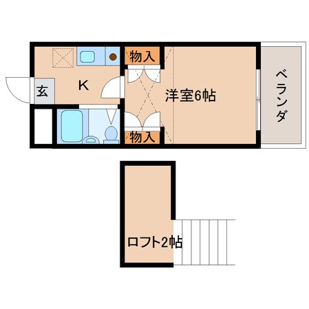 京終駅 徒歩7分 4階の物件間取画像